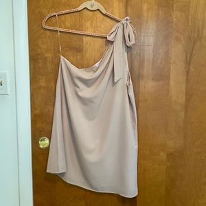 Pink lily one shoulder dress